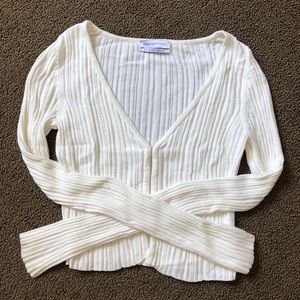 Ribbed UNIF style hook and eye cardigan crop